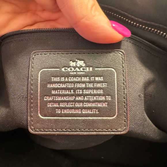 Coach Signature Mini Kelsey grey/black Tote - Picture 5 of 6